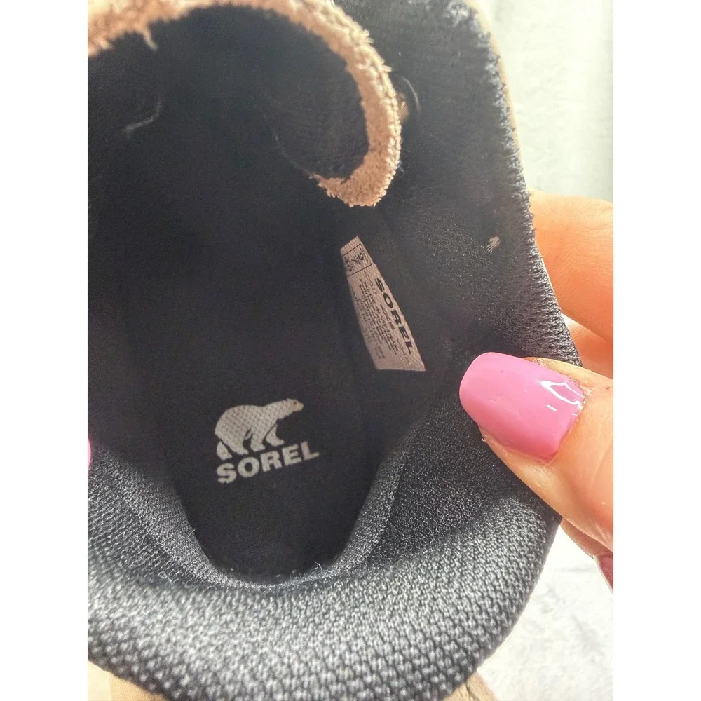 Sorel Out N About Classic Duck Boot Womens 9 Khaki Black NL5153-264 Waterproof‎